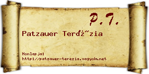 Patzauer Terézia névjegykártya